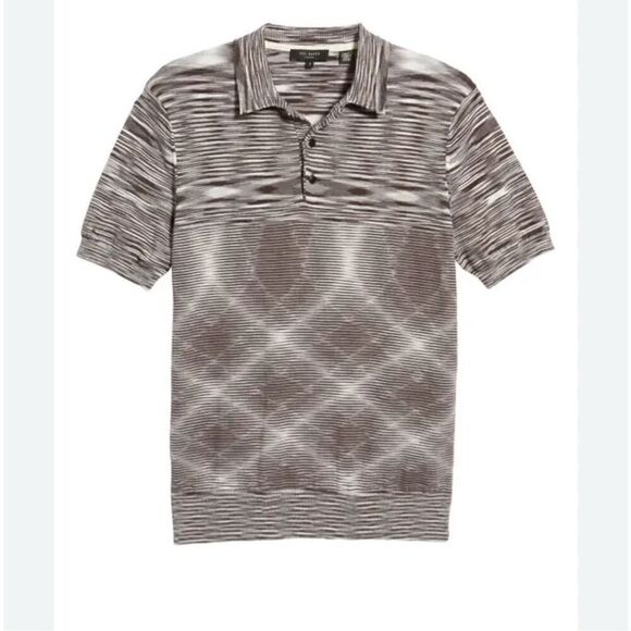 NWT Ted Baker Pentle Striped Knitted Polo - Picture 1 of 5